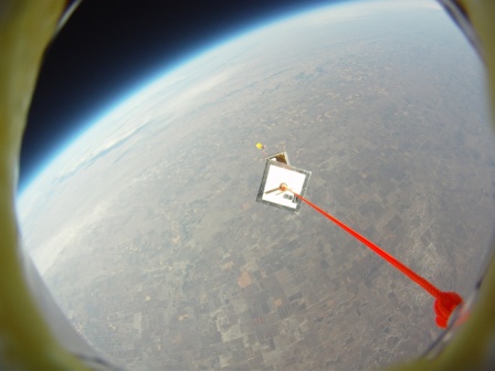 Image from payload's Go-Pro Camera at the Edge of Space